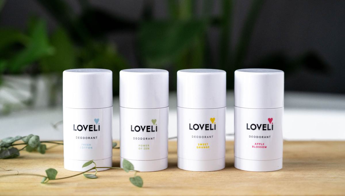 Deodorantsticks van Loveli in verschillende geuren