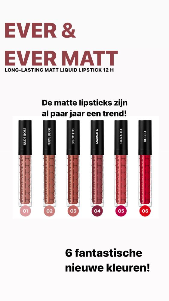 Ever and Ever Matt long-lasting matte liquid lipstick van RVB LAB in zes kleuren